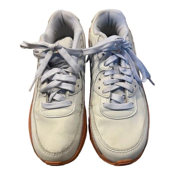 Nike Air Max 90 LTR SE White/Aura-Lt Madder Root Size 4Y / women 5.5 DM0956-100 - Picture 5 of 9